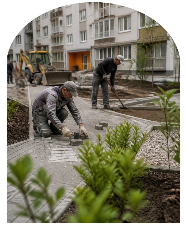 Благоустройство двора многоквартирного дома в Сызрани